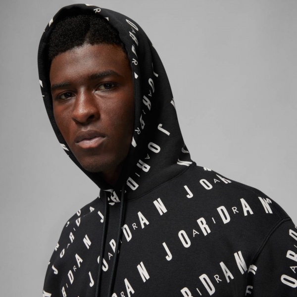 Джемпер Nike M J ESS AOP GFX FLC PO DV7640-010 р. L чорний