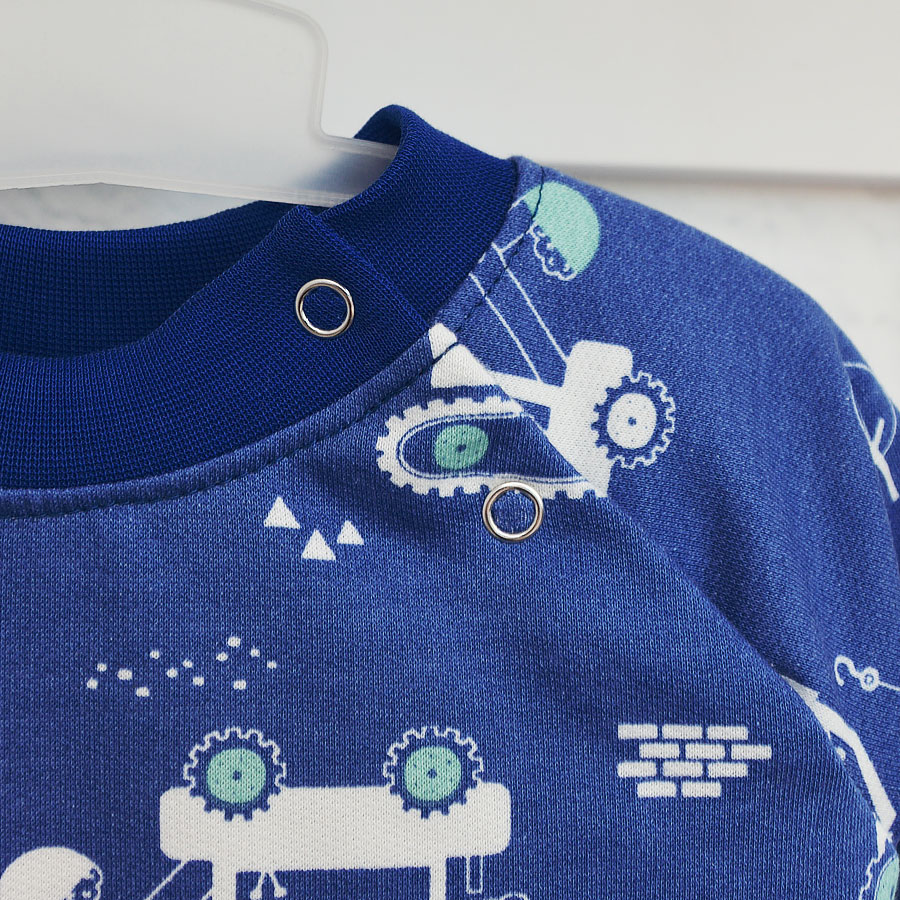 Ромпер-реглан для мальчика Blanka Машинки р.74-80 синий 110571