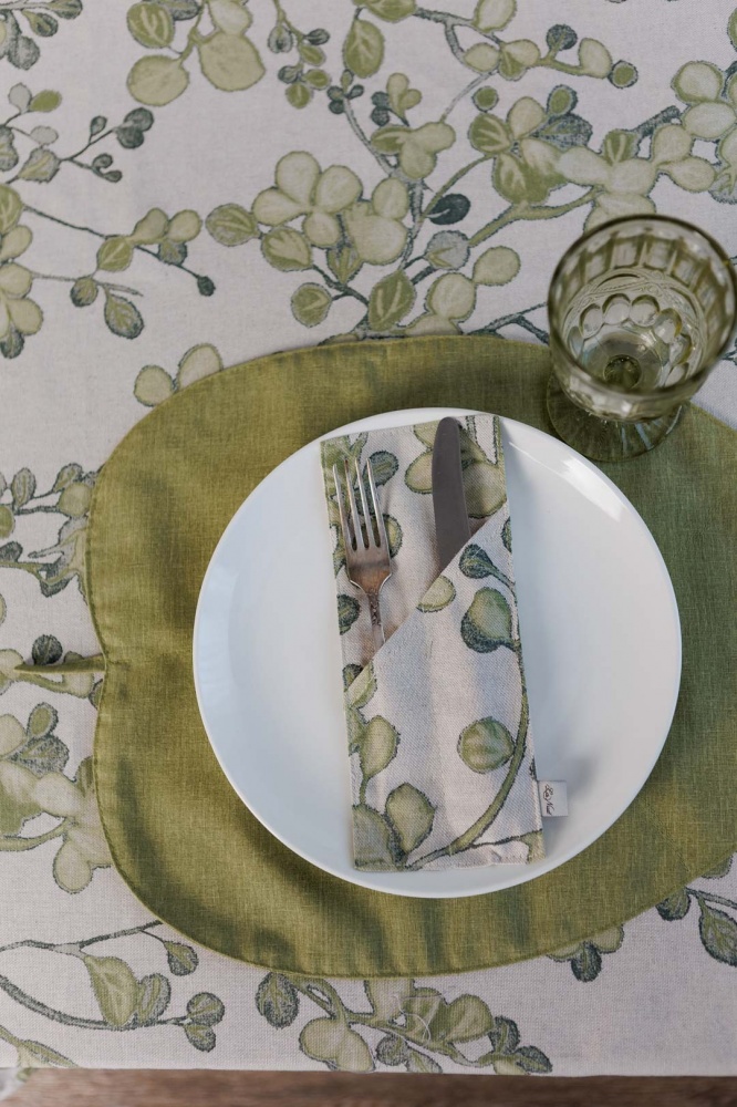 Сет двосторонній La Nuit БОТАНІКА олива 35x45 см