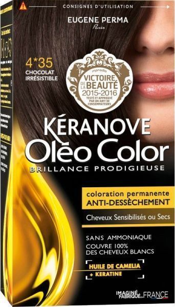 Крем-фарба для волосся Keranove Oleo Color №4*35 шоколад 125 мл