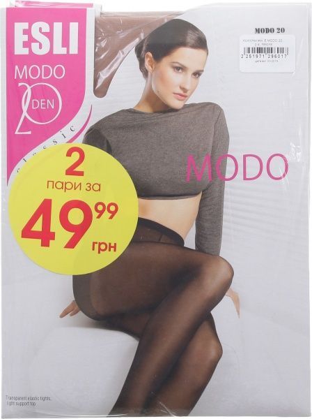 Колготки женские ESLI Modo р. 4 светло-бежевый 2 шт. 