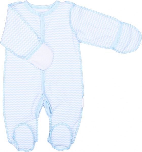 Комбінезон дитячий для хлопчика Маленькие люди зигзаги 9301-110 р.56 блакитний 