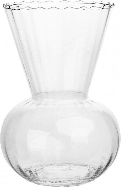 Ваза скляна прозора Флор d10,5 h15 см Wrzesniak Glassworks