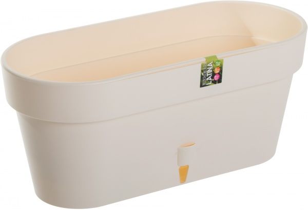 Горщик пластиковий Santino Latina овальний 6,7л кремовий 