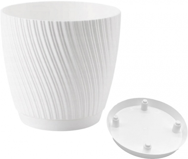 Горщик пластиковий Form Plastic Міка-13 круглий 1,14 л білий 