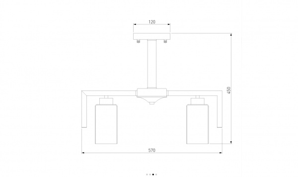 Світильник стельовий Strotskis Palio 6x60 Вт E27 чорний 70126/6 