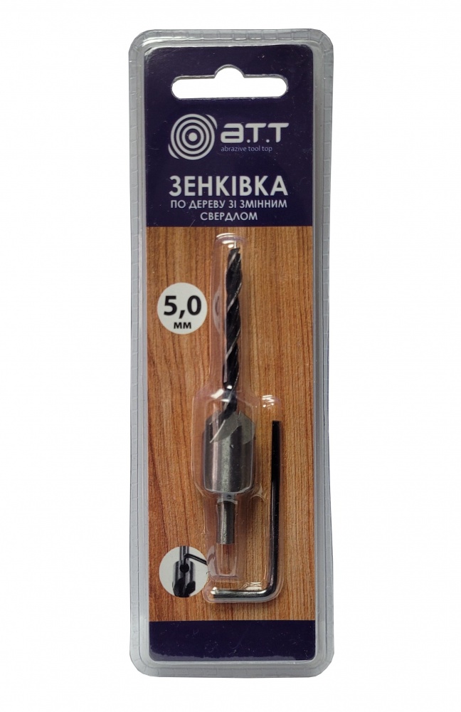 Зенківка A.T.T. по дереву зі змінним свердлом 5,0 мм