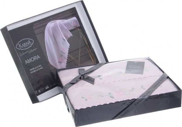 Набір рушників Amora рожевий Karna 