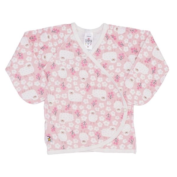 Распашонка детская ТМ Софія Sheeps р.56 розовый с принтом 137156 