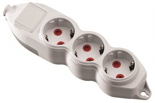 Колодка Mono Orion с заземлением 3 гн. белый 150-010000-310 