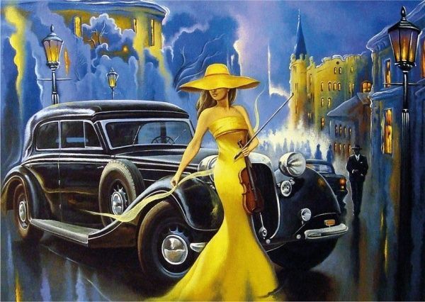 Картина Дівчина в жовтому 59,4x42 см Posterclub 