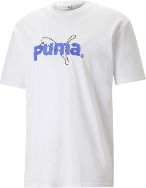 Футболка Puma TEAM GRAPHIC TEE 53825602 р.XL белый