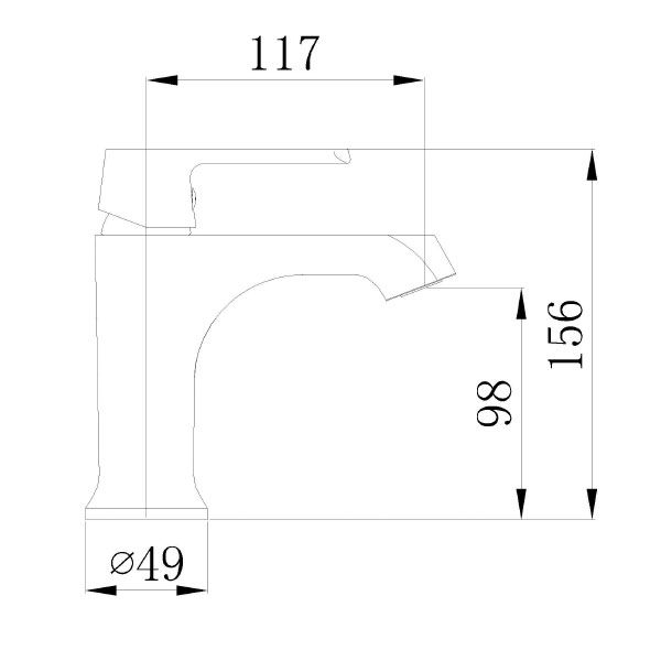 Смеситель для умывальника Mixxen Конкорд MXKL1200W