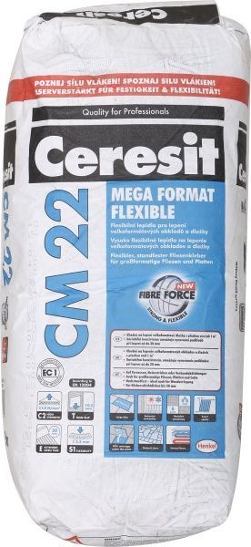 Клей для плитки Ceresit СМ 22 Mega Format Flexible 25кг