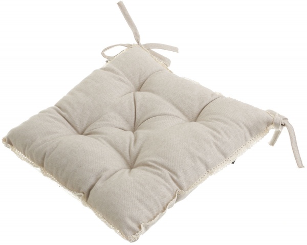 Подушка на стул Шале Натюрель с кружевом La Nuit