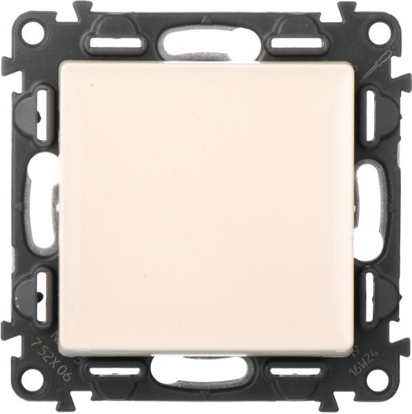 Выключатель проходной одноклавишный Legrand Life без подсветки 10 А 250В кремовый 752506
