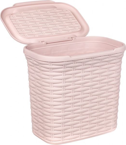 Корзина для стирального порошка Ucsan Plastik рожева пудра 260x270x180 мм