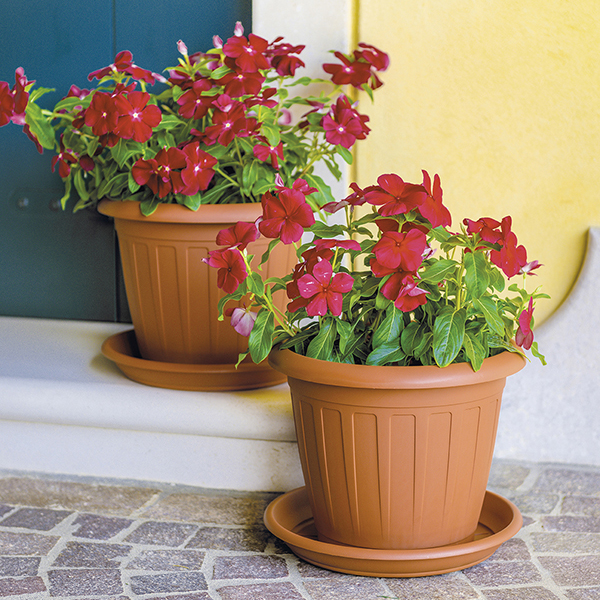 Піддон пластиковий Stefanplast Linea Mediterraneo 18 см круглий теракот (83180) 