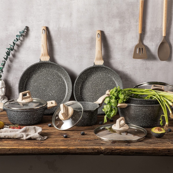 Кастрюля с крышкой Eco Petra 28 см KN91635 Kohen