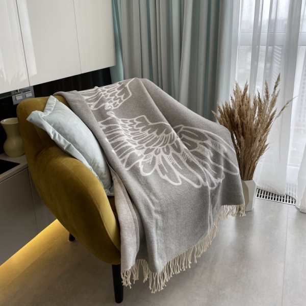 Плед Wing 140x200 см серый SoundSleep 