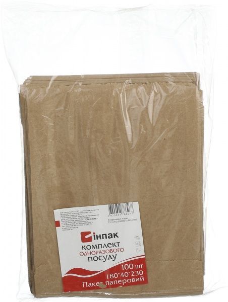 Пакети Інпак 23x18x4 см 100 шт.