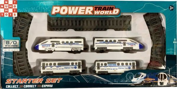 Игровой набор Numo Toys железнодорожный путь с поездом и вагонами 1904B186 1904B186