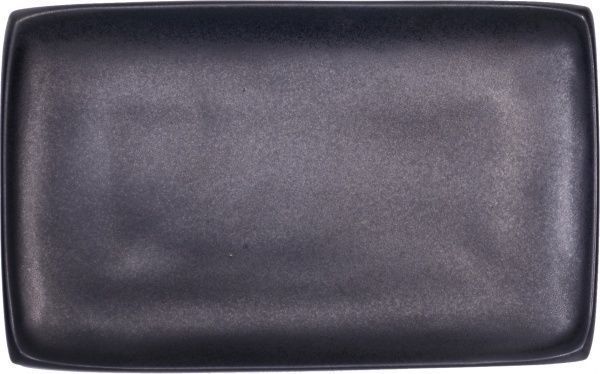 Тарілка прямокутна 16х26 см Блек Мат Manna Ceramics