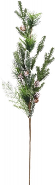 Декорація новорічна Гілка хвойна з шишками 80см EPI-A3-556HAW 
