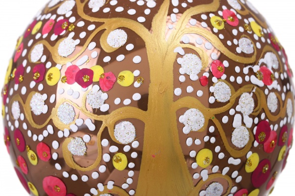 Шар новогодний Тенденция ручной работы d 100 мм красный