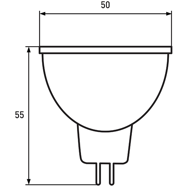 Лампа світлодіодна Eurolamp D MR16 GU5.3 5 Вт 4000 К LED-SMD-05534(12)(D) 2 шт/уп