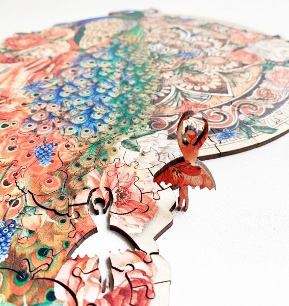 Пазл дерев'яний Граційний павич 320х420 мм ZABAVA 