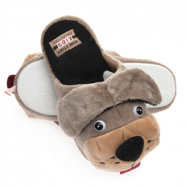 Тапочки детские для мальчика Home Story р.32-33 бежевый 211554-8 