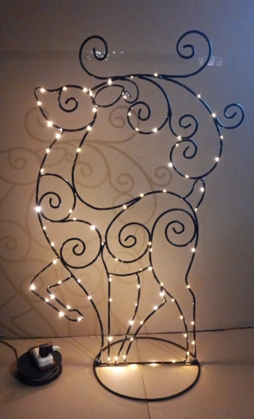 Декоративная новогодняя фигура Олень Волшебный BLACK светодиодная (LED) 140 см 