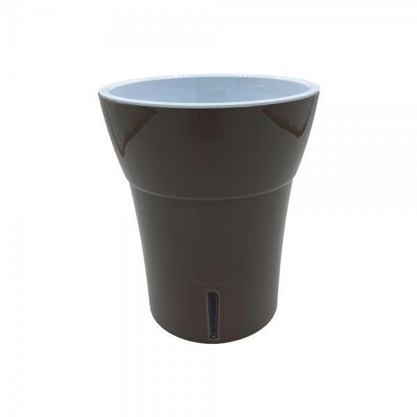 Вазон пластиковий Santino Dali-Dea круглий 2 л шаде/білий 