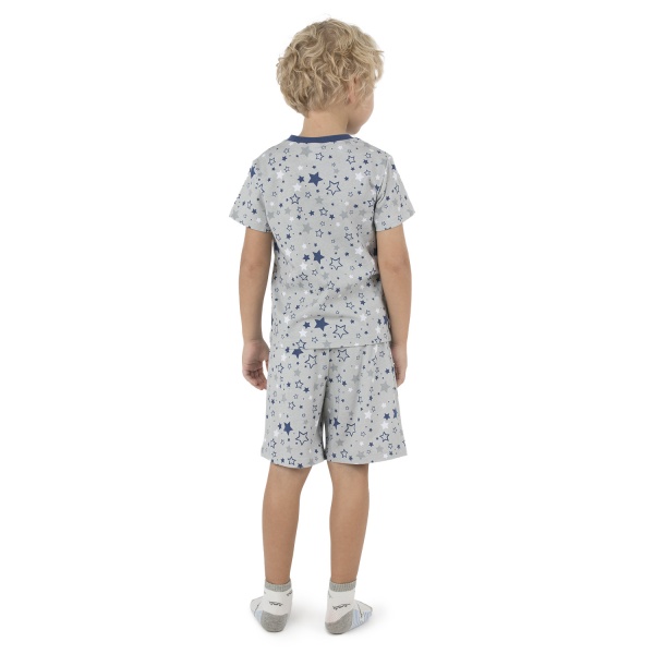 Пижама детская для мальчиков Funtime Звездочки р.110 серый с синим 