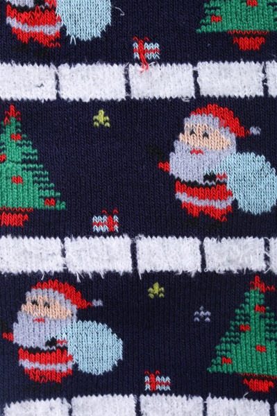 Носки женские Luna махровые Снеговик с елками р. 23-25 синий 