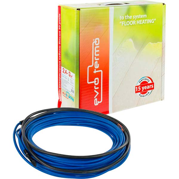 Нагрівальний кабель Evro-Termo 2.4-3 м.кв