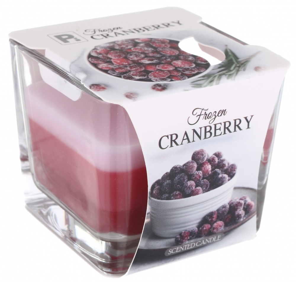 Свічка ароматична Pako-If Морозна журавлина квадрат 70х63 мм