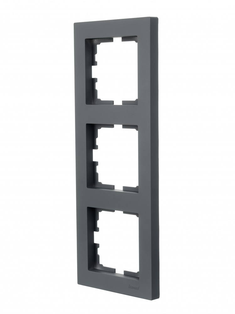 Рамка тримісна Lezard Vesna вертикальна шефілд грей 742-3400-153