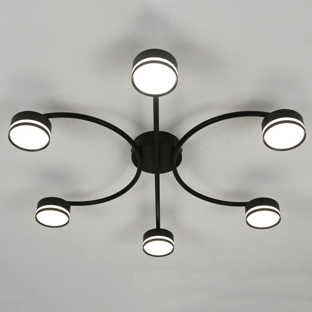 Люстра потолочная Victoria Lighting 6xGX53 черный Currant/PL6 black