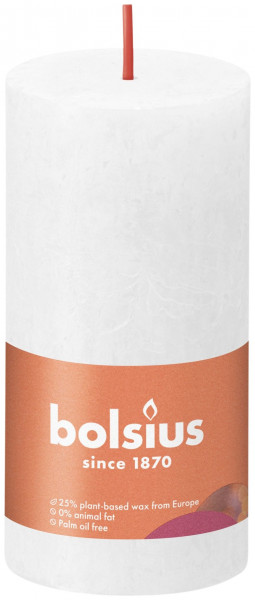Свеча Рустик столбик SHINE 100/50 белая Bolsius