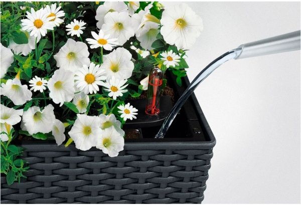 Ящик балконный Lechuza Balconera Cottage 50 15600 прямоугольный 18,1л белый 