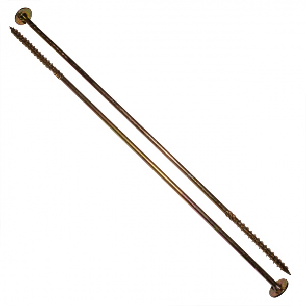 Шуруп конструкционный с пресс-шайбой 8x400 мм желтый цинк