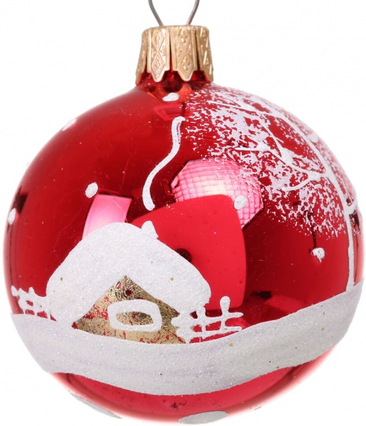 Шар новогодний мульти d 60 мм в ассортименте