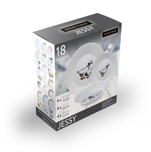 Сервіз столовий 18 предметів на 6 персон Jessy Goose Maison Forine