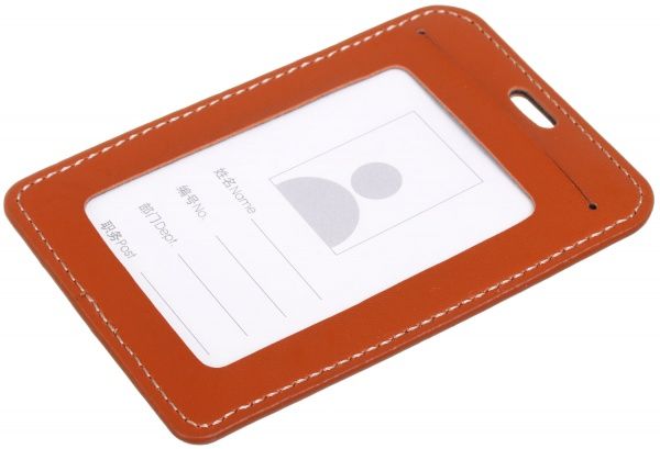 Бейдж вертикальный коричневый 11x7 см