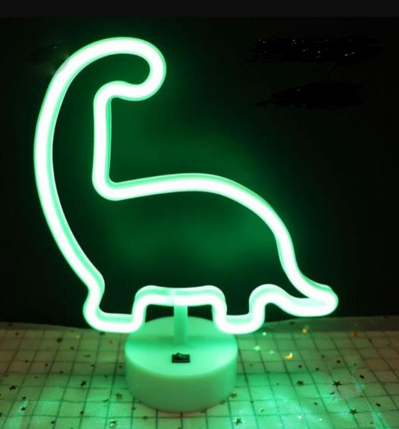 Настольная лампа Luna Neo Динозавр 1x1,7 Вт без цоколя зелёный