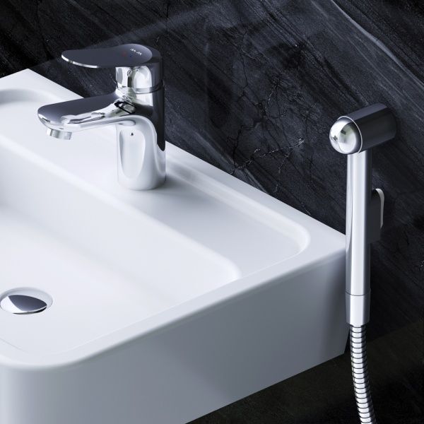 Смеситель для умывальника AM.PM с гигиеническим душем F85C03000 Sunny