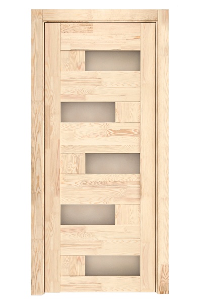 Дверное полотно Домінант-Вуд Мозаика 2-1 – полустекло 800х2000х36 ПО 800 мм под покраску 