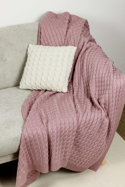 Подушка декоративная Косы 45x45 см кремовый 